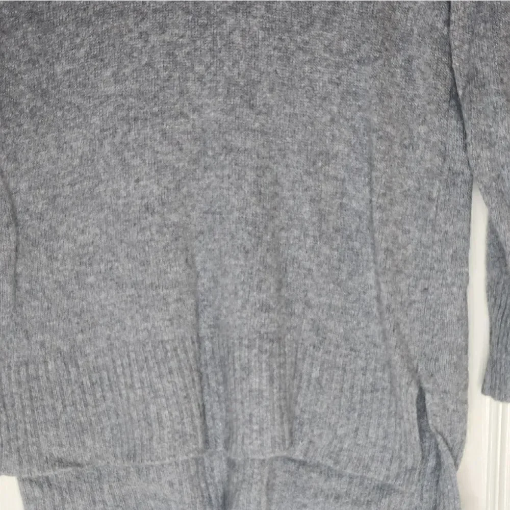 Bartolini S Lslv Turtlenec Gray ITALY Knit WOOL CASHMERE Blend Women Sweater